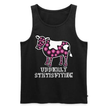 Cow Farmer Farmer Cows - Men's Premium Organic Tank Top - black - Front - AI Model Male 178 light (178cm)
