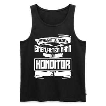 Konditor Zuckerbäcker Konditorei - Männer Premium Bio Tank Top - Schwarz - Vorne - Michal (187cm)