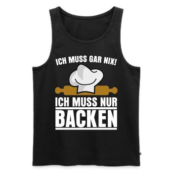 Konditor Zuckerbäcker Backen Konditorei - Männer Premium Bio Tank Top - Schwarz - Vorne - Michal (187cm)