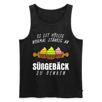 Konditor Cupcakes Backen Konditorei - Männer Premium Bio Tank Top - Schwarz - Vorne - Michal (187cm)
