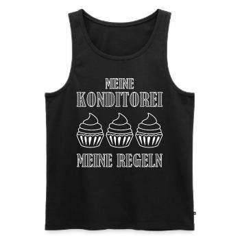 Konditor Cupcakes Bäcker - Männer Premium Bio Tank Top - Schwarz - Vorne - Michal (187cm)