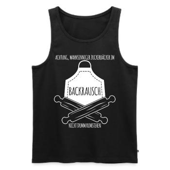 Konditor Cupcakes Bäcker Bäckerei - Männer Premium Bio Tank Top - Schwarz - Vorne - Michal (187cm)