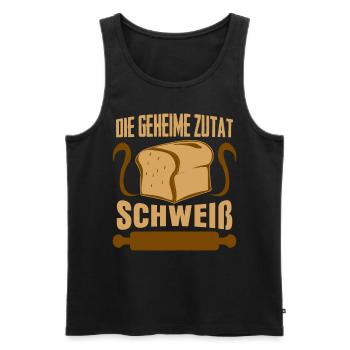 Bäcker Backen Spruch Bäckerei - Männer Premium Bio Tank Top - Schwarz - Vorne - AI Model Male 178 light (178cm)