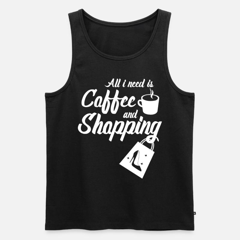 Shopping Einkaufen - Männer Premium Bio Tank Top - Schwarz