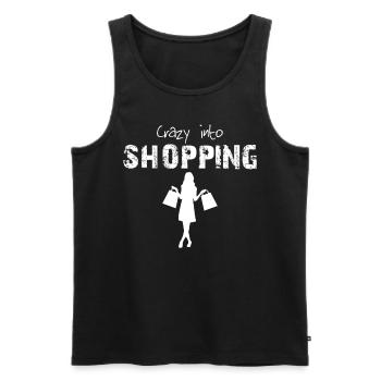 Fou dans le shopping - Débardeur bio Premium Homme - noir - Devant - Michal (187cm)