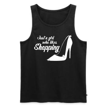 Shopping Schuhe High Heels Einkaufen - Männer Premium Bio Tank Top - Schwarz - Vorne - Michal (187cm)