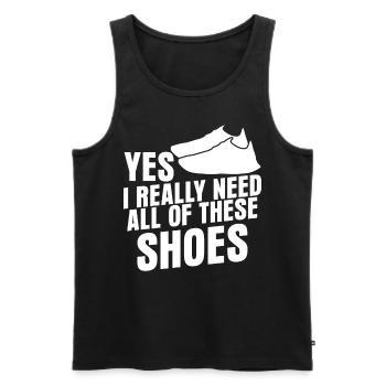 Laufen Marathon Läufer Laufschuhe - Männer Premium Bio Tank Top - Schwarz - Vorne - Michal (187cm)