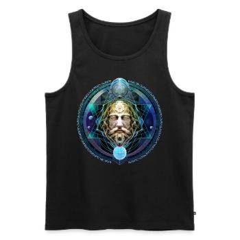 Maschinen-Elf-Entität aus höherer Dimension - Männer Premium Bio Tank Top - Schwarz - Vorne - AI Model Male 178 light (178cm)