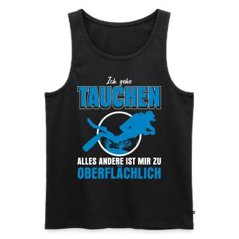 Taucher Tauchen Schnorcheln Sporttaucher - Männer Premium Bio Tank Top - Schwarz - Vorne - Michal (187cm)