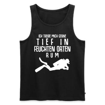 Tauchen Taucher Sporttaucher Schnorcheln - Männer Premium Bio Tank Top - Schwarz - Vorne - Michal (187cm)
