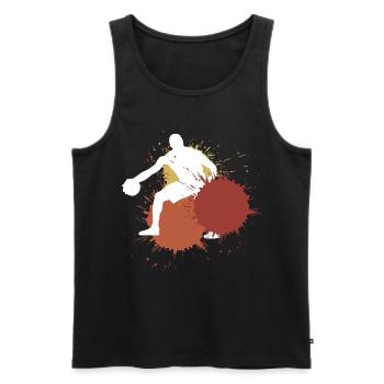 Basketball Spots Basketteur Joueur de basket-ball - Débardeur bio Premium Homme - noir - Devant - Michal (187cm)