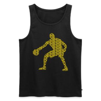 Basketteur - Débardeur bio Premium Homme - noir - Devant - Michal (187cm)