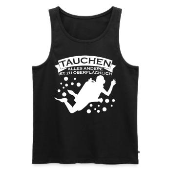 Taucher Tauchen Sporttaucher - Männer Premium Bio Tank Top - Schwarz - Vorne - Michal (187cm)