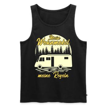 Wohnmobil Camping Reise Wohnmobile - Männer Premium Bio Tank Top - Schwarz - Vorne - Michal (187cm)