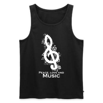 Musik Ochester Musiker - Männer Premium Bio Tank Top - Schwarz - Vorne - Michal (187cm)