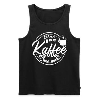 Kaffee Barista Kaffemaschine - Männer Premium Bio Tank Top - Schwarz - Vorne - Michal (187cm)