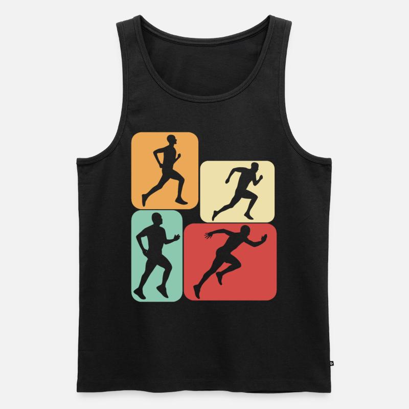 Runner Retro Running Running - Men's Premium Organic Tank Top - black