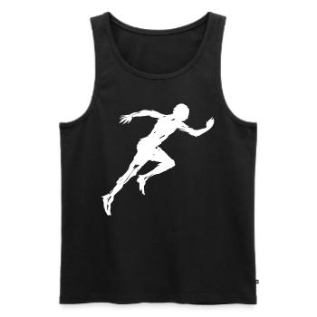 Coureur Running Running - Débardeur bio Premium Homme - noir - Devant - Michal (187cm)