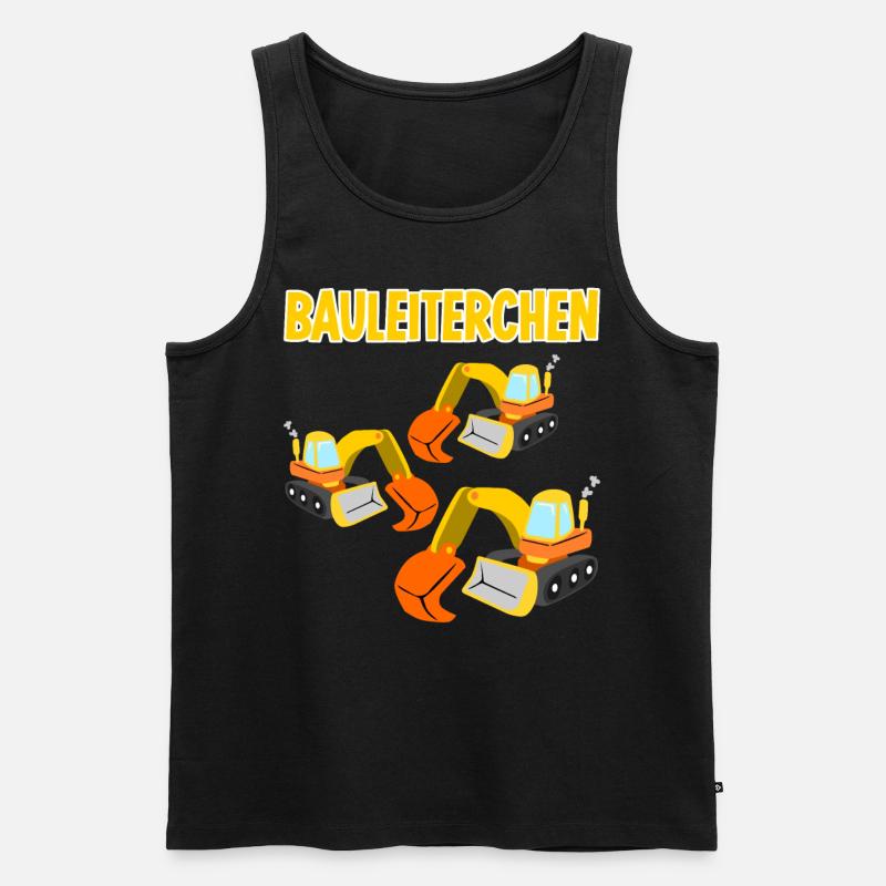 Bagger Baustelle Baggerfahrer - Männer Premium Bio Tank Top - Schwarz
