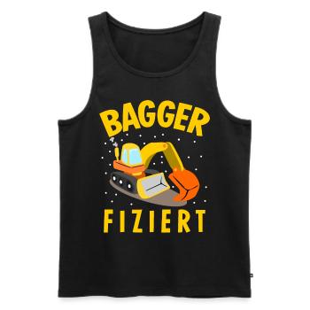 Baggerfahrer Baustelle Bagger - Männer Premium Bio Tank Top - Schwarz - Vorne - Michal (187cm)