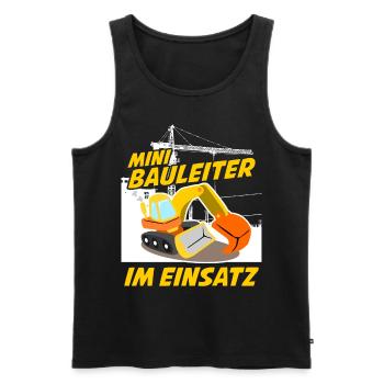 Bagger Bauleiter Baustelle Baggerfahrer - Männer Premium Bio Tank Top - Schwarz - Vorne - Michal (187cm)