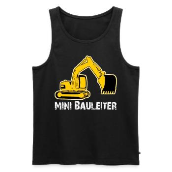 Bagger Bauleiter Baggerfahrer Baustelle - Männer Premium Bio Tank Top - Schwarz - Vorne - Michal (187cm)