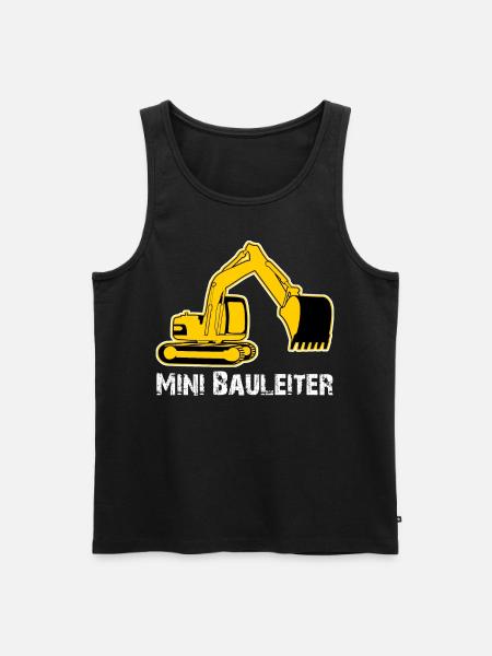 Bagger Bauleiter Baggerfahrer Baustelle - Männer Premium Bio Tank Top - Schwarz