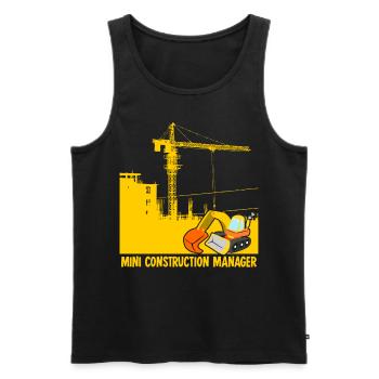 Bagger Baustelle Bauleiter Baggerfahrer - Männer Premium Bio Tank Top - Schwarz - Vorne - Michal (187cm)