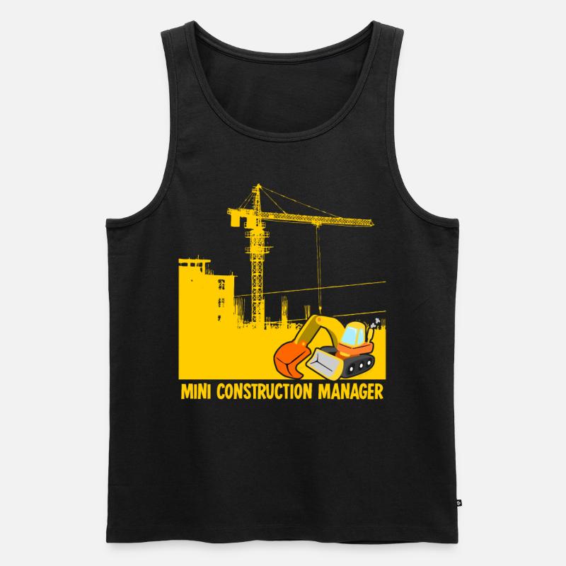 Bagger Baustelle Bauleiter Baggerfahrer - Männer Premium Bio Tank Top - Schwarz