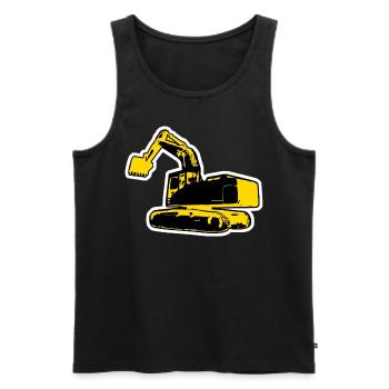 Baggerfahrer Bagger Baustelle - Männer Premium Bio Tank Top - Schwarz - Vorne - AI Model Male 178 light (178cm)