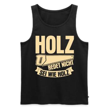 Holz Säge Tischler Schreiner Holzfäller - Männer Premium Bio Tank Top - Schwarz - Vorne - Michal (187cm)