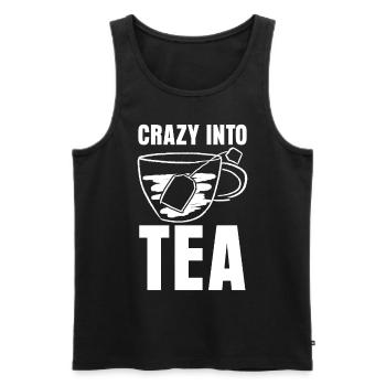 Teacup Tea Drinker Tea Tea Bags - Men's Premium Organic Tank Top - black - Front - AI Model Male 178 light (178cm)