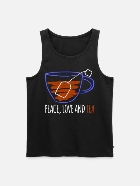 Tee Teetrinker Teebeutel Teetasse - Männer Premium Bio Tank Top - Schwarz