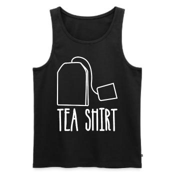 Tea Cup Tea Drinker Tea Bag Tea Cup - Men's Premium Organic Tank Top - black - Front - AI Model Male 178 light (178cm)