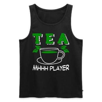 Tea Drinker Tea Cup Team Player Teacup - Men's Premium Organic Tank Top - black - Front - AI Model Male 178 light (178cm)