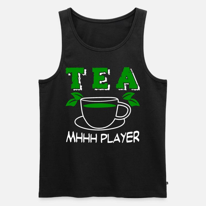 Teetrinker Tee Tasse Teamplayer Teetasse - Männer Premium Bio Tank Top - Schwarz