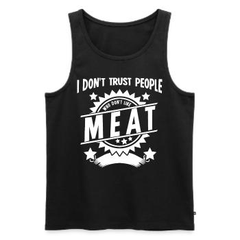 Griller Viande Boucher Grill Steak - Débardeur bio Premium Homme - noir - Devant - Michal (187cm)