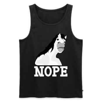 Horse no protest rejection no against - Men's Premium Organic Tank Top - black - Front - AI Model Male 178 light (178cm)