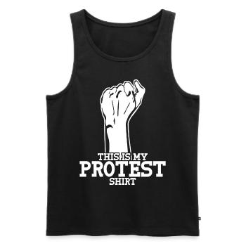 Protest Rejection No No - Men's Premium Organic Tank Top - black - Front - AI Model Male 178 light (178cm)