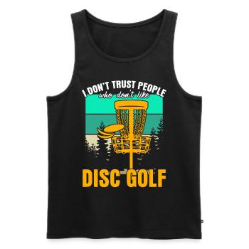 Disc golf Frisbee Frisbee Sport - Men's Premium Organic Tank Top - black - Front - Michal (187cm)