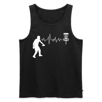 Disc golf Frisbee Frisbeesport Discgolf - Men's Premium Organic Tank Top - black - Front - Michal (187cm)