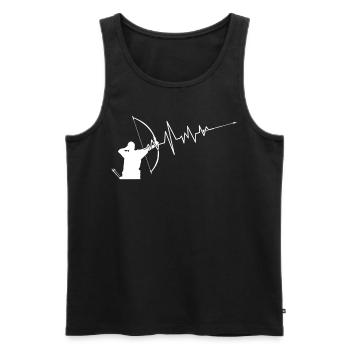 3D Archery ECG Archery - Men's Premium Organic Tank Top - black - Front - Michal (187cm)
