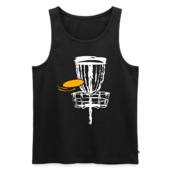 Disc golf Frisbee Target Basket Discgolf - Men's Premium Organic Tank Top - black - Front - Michal (187cm)