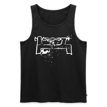 Lathe Turner Drecher - Men's Premium Organic Tank Top - black - Front - AI Model Male 178 light (178cm)