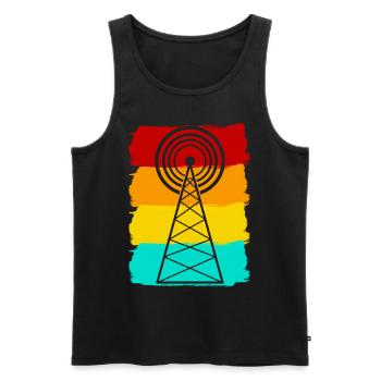 Amateurfunker Antenne Amateurfunk - Männer Premium Bio Tank Top - Schwarz - Vorne - AI Model Male 178 light (178cm)