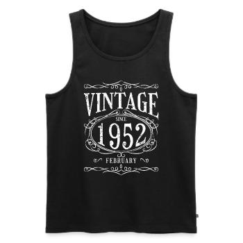 Birthday - Vintage since February 1952 - Men's Premium Organic Tank Top - black - Front - Michal (187cm)