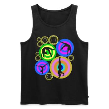 RSG Gymnastics Handstand Gymnastics Gymnast - Men's Premium Organic Tank Top - black - Front - AI Model Male 178 light (178cm)