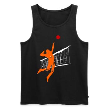 Volleyball Volleyballspieler - Männer Premium Bio Tank Top - Schwarz - Vorne - Michal (187cm)
