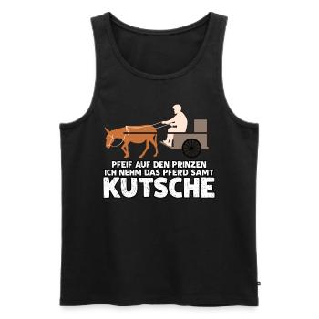 Kutsche Pferdekutsche Witz Kutscher - Männer Premium Bio Tank Top - Schwarz - Vorne - AI Model Male 178 light (178cm)