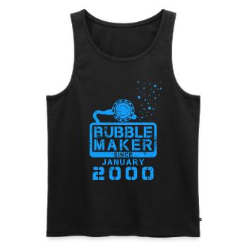 Plongeur Birthday Bubblemaker depuis janvier 2000 - Débardeur bio Premium Homme - noir - Devant - Michal (187cm)